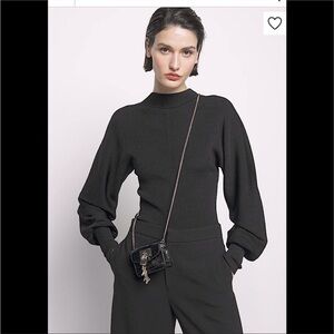 DKNY Black nano Mini Bag with Gold Accents